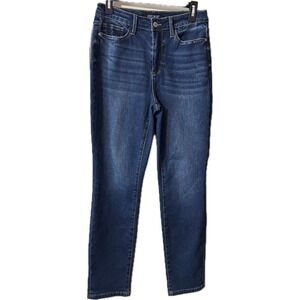 Judy Blue Boyfriend Fit Jeans Medium Wash Blue Denim Button Zip Closure